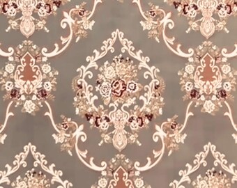 Woven Damask Fabric: Luxurious Jacquard Upholstery, Drapery, Craft 54" Wide
