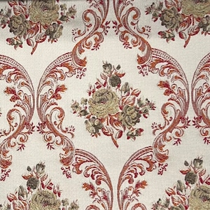 Premium Brocade Jacquard Damask Design Antique Fabric Upholstery Dining Chair Window Drapery Craft Width 54 Inch Fabric By Yard/Meter