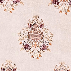 Tela jacquard de damasco con diseño victoriano, 137 cm de ancho