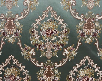 Woven Damask Fabric: Luxurious Jacquard Upholstery, Drapery, Craft 54" Wide