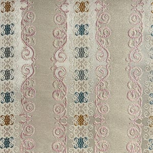 Tela para cama francesa de jacquard a rayas color crema - 54” de ancho, material de tapicería resistente cortado a medida