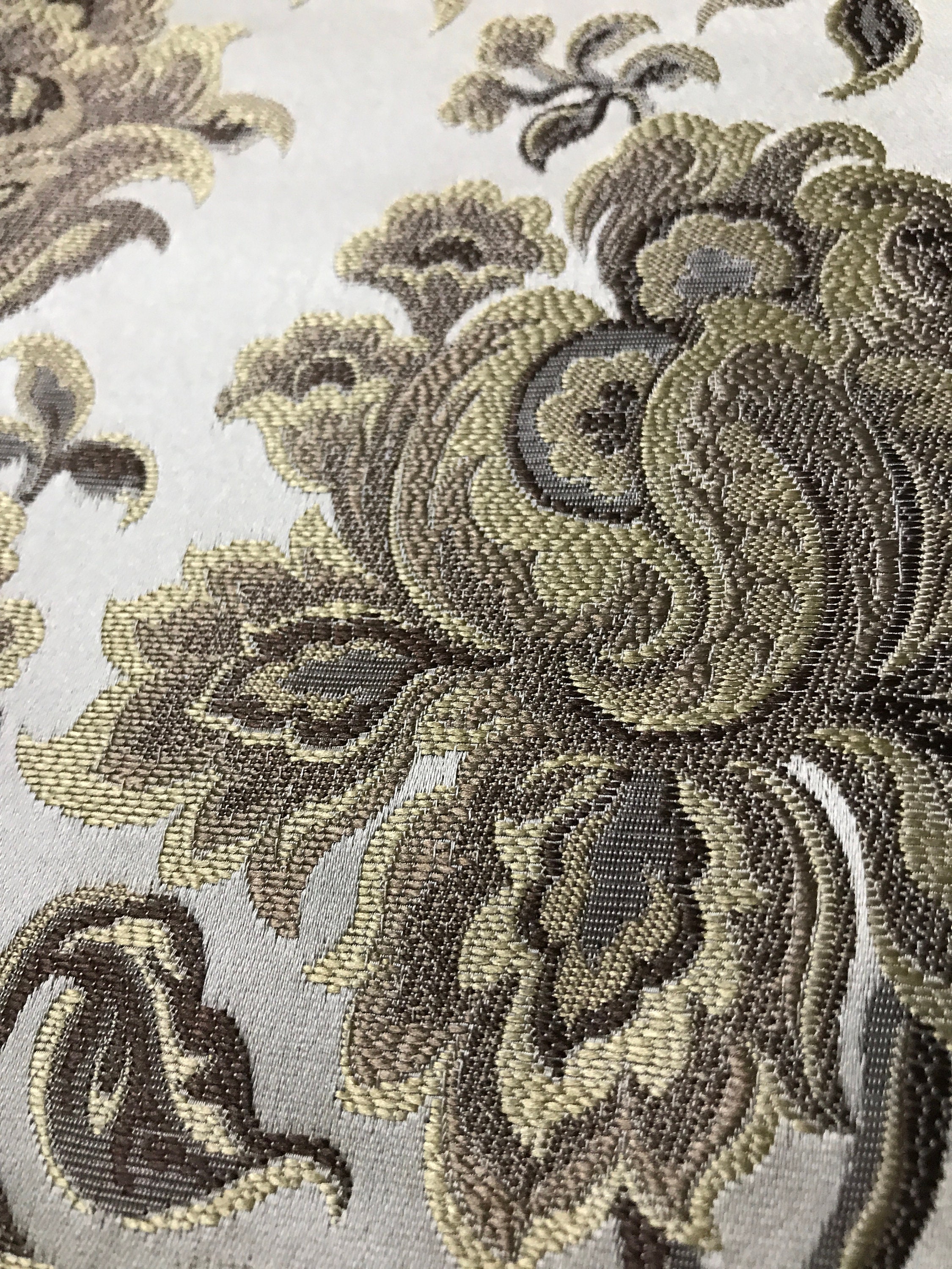 Meadow in Mist, Modern Floral Embroidery Beige / Gold / Taupe, Home Decor  Fabric, Regal Fabrics Brand, 54 Wide