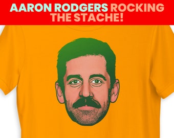 aaron rodgers mustache shirt