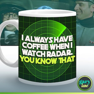 Spaceballs Coffee Mug, Dark Helmet Mr. Radar Scene, Gift Idea Mel Brooks fan, Funny Present for Movie Lover, Gift for Film Buff, Coffee Cup
