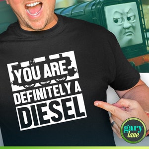 Bullet Train Movie T-Shirt, You Are Definitely a Diesel Tank Engine, Thomas, Lemon and Tangerine, Gift for Movie Buff Lover, Film Buff Tee