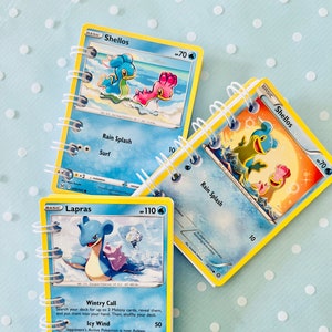 Caderno/caderno de bolso de cartas Pokémon Lapras/Shellos. Ideal para presente, enchimento de meias, sacolas de festa.