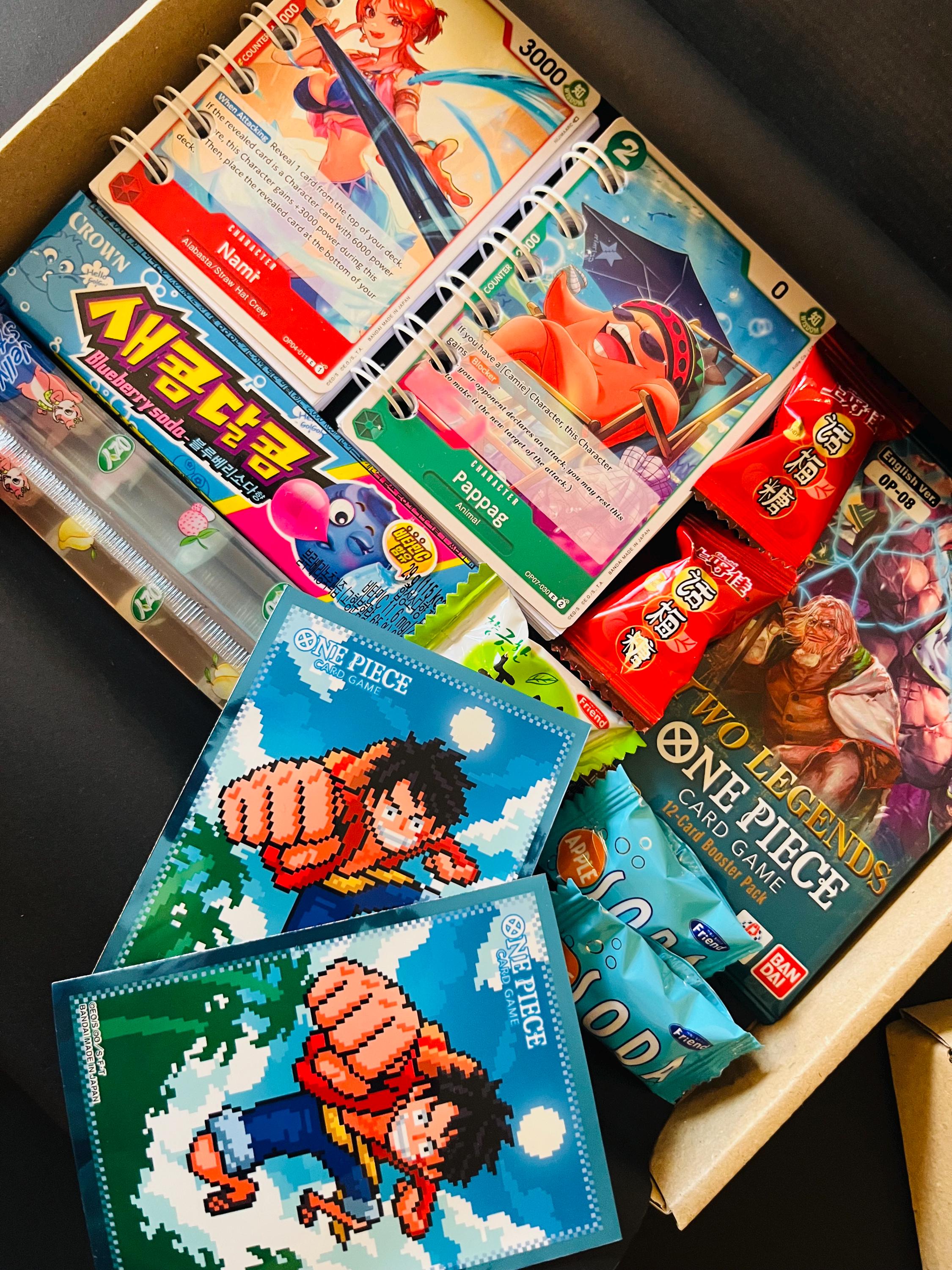 One Piece Gift Box, includes a pack of cards! Birthday Gift, Christmas & Anniversary gift, Surprise Gift. Thoughtful Letterbox Present