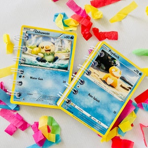 Caderno/caderno de bolso de cartas Pokémon Oshawott/Psyduck. Ideal para presente, enchimento de meia, sacolas de festa.