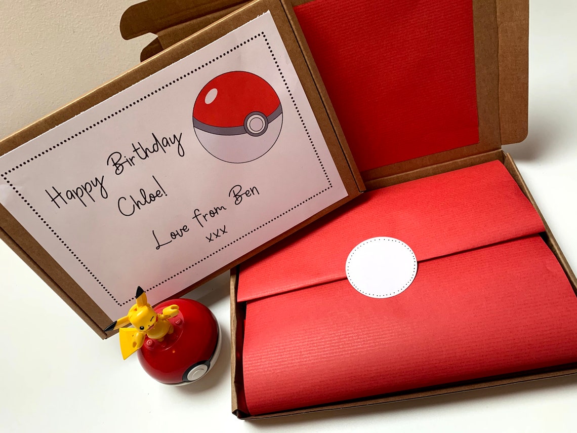 Pokémon Gift Box Includes a Pack of Cards Birthday Gift Etsy