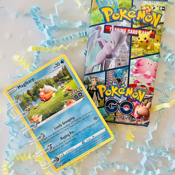 Magikarp Pokémon card notebook/pocketbook. Ideal for gift, stocking filler, party bags.