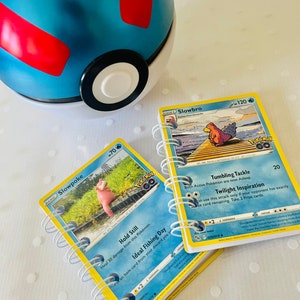 Caderno/caderno de bolso de cartas Pokémon Slowpoke/Slowbro. Ideal para presente, enchimento de meia, sacolas de festa.