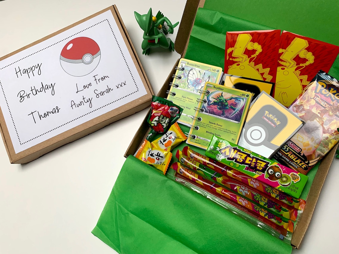 Pokémon Gift Box Includes a Pack of Cards Birthday Gift Etsy