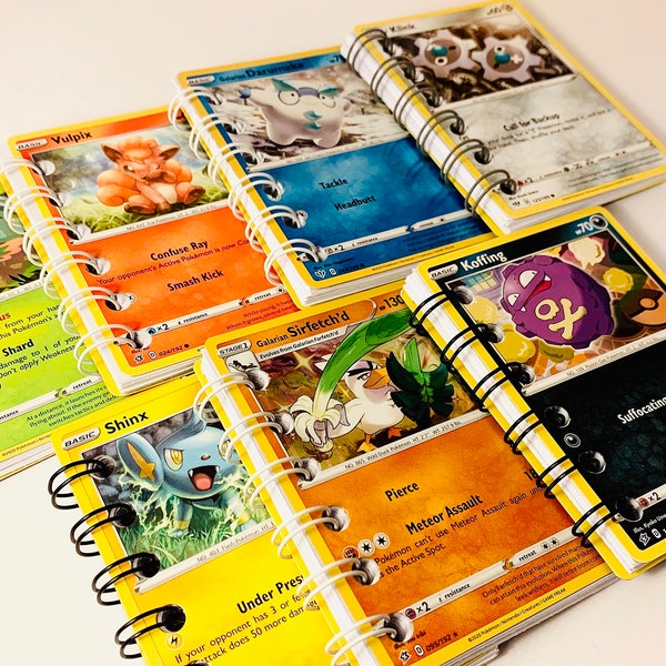 Cuaderno/cuaderno de bolsillo de cartas Pokémon. Ideal para regalo, relleno de calcetines, bolsas de fiesta.