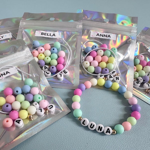 DIY Friendship Bracelet Kit | Birthday Party Favor Custom Letter Bracelets | Make Your Own Friendship Bracelets | Personalized Name Bracelet