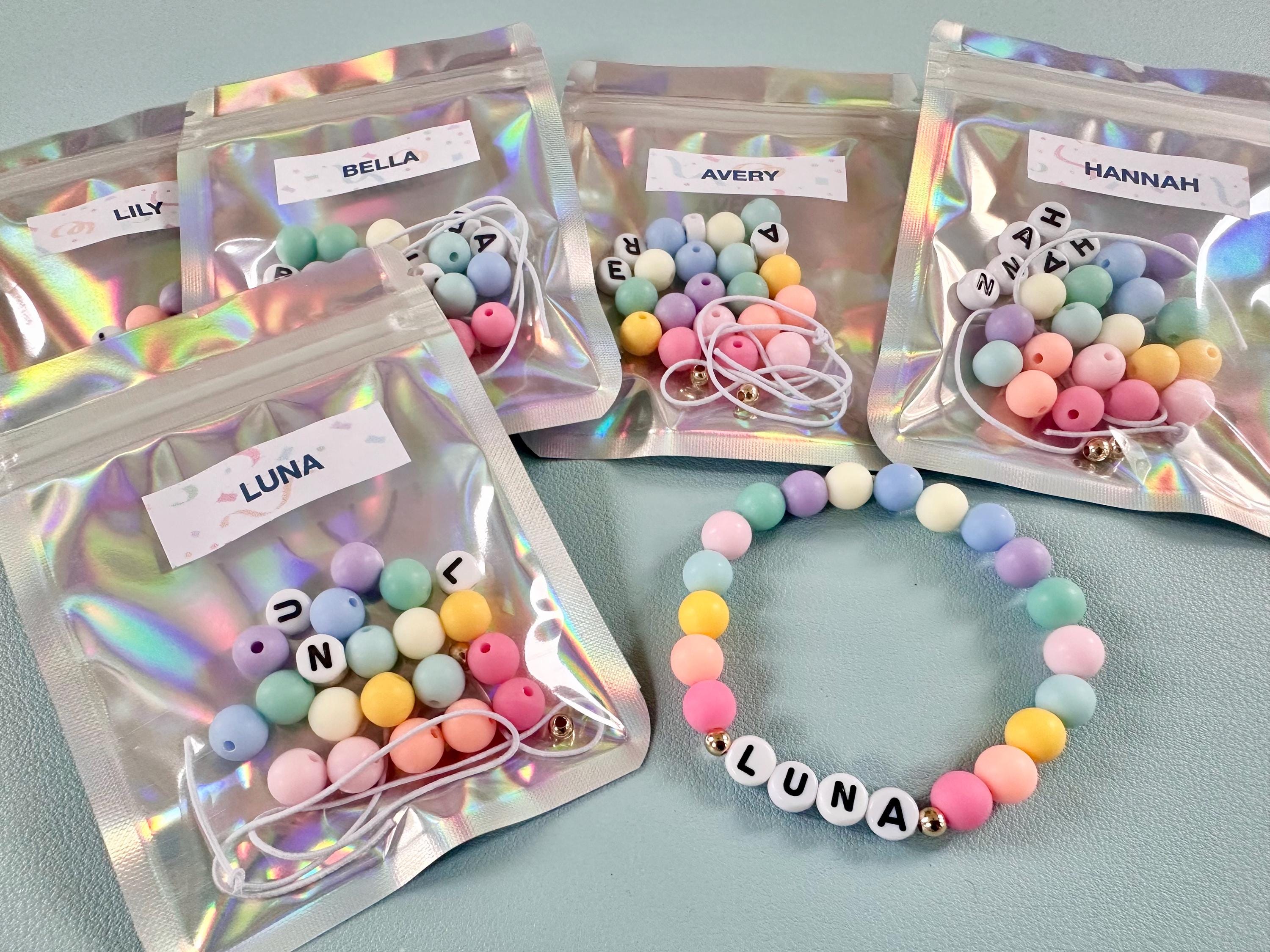 DIY Friendship Bracelet Kit | Birthday Party Favor Custom Letter Bracelets | Make Your Own Friendship Bracelets | Personalized Name Bracelet