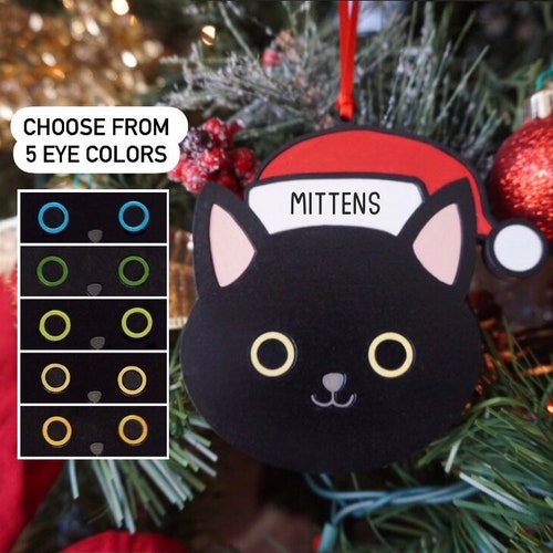 Personalized Cat Christmas Ornament Kitten Personalized Etsy