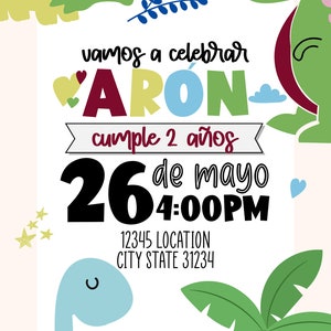 DINOSSAURO | Convite de aniversário personalizado | Convite de festa | Convite Digital | Convite móvel