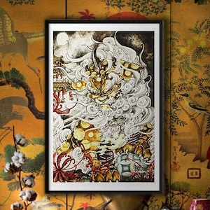 Foo Dog art Print, Foo Dog art print - Wall deco Art Print - High Quality Print poster - Perfect gift for a friend or love one( Not Framed )