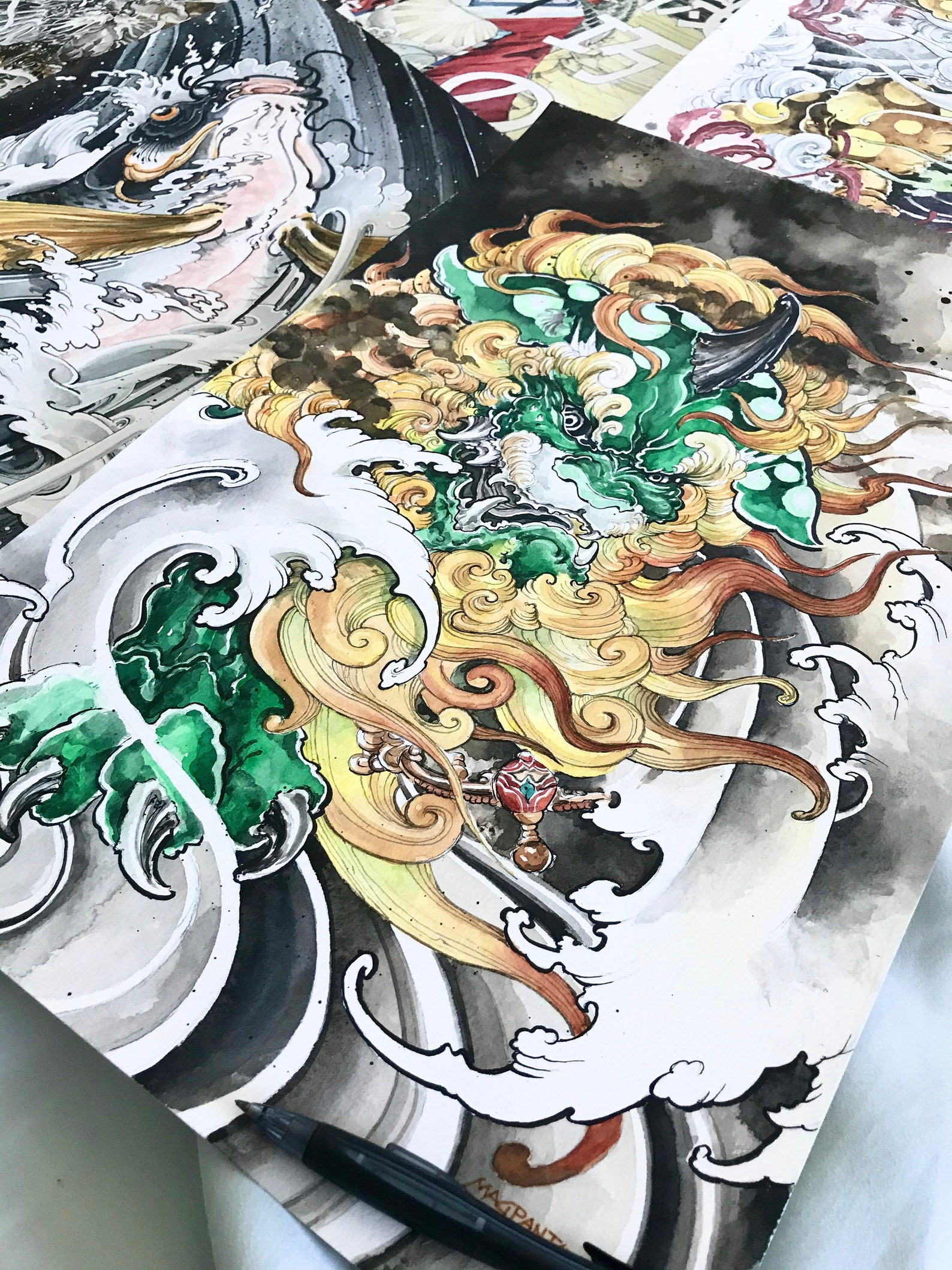 Foo Dog2 Art Print, Foo Dog Art Print, Wall Deco Art Print, High