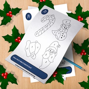 Stained Glass Christmas Ornament Bundle 1, Digital Template/ Pattern