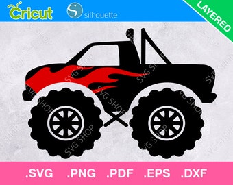 Free Free 125 Silhouette Simple Monster Truck Svg SVG PNG EPS DXF File