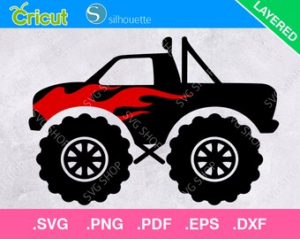 Free Free 125 Silhouette Simple Monster Truck Svg SVG PNG EPS DXF File