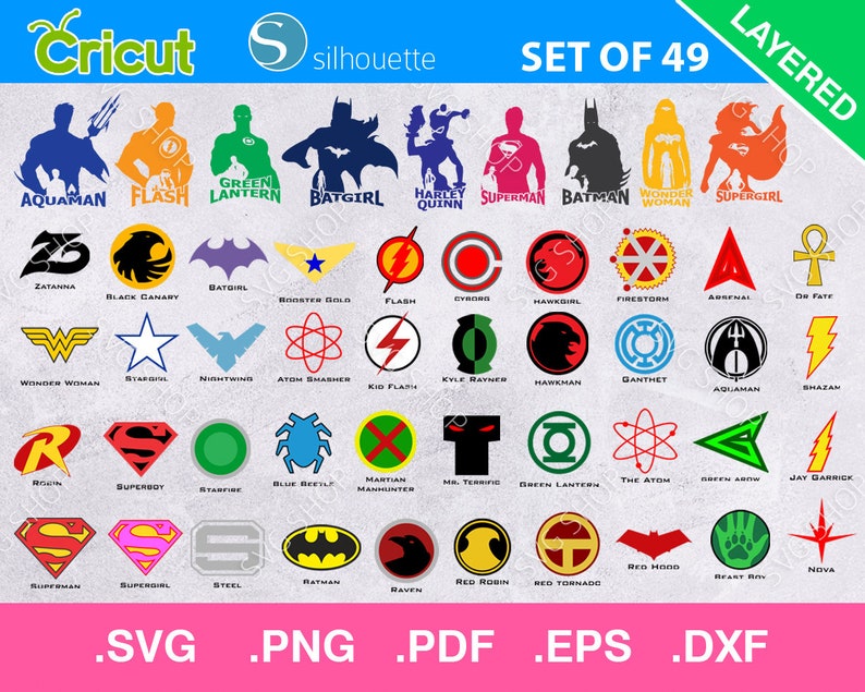 Download Super Hero 91 SVG Bundle Marvel and DC Super Hero Logo and ...