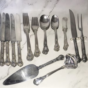 Gorham Sterling Silver Chantilly Service for Six. 43 pcs. No Monograms.