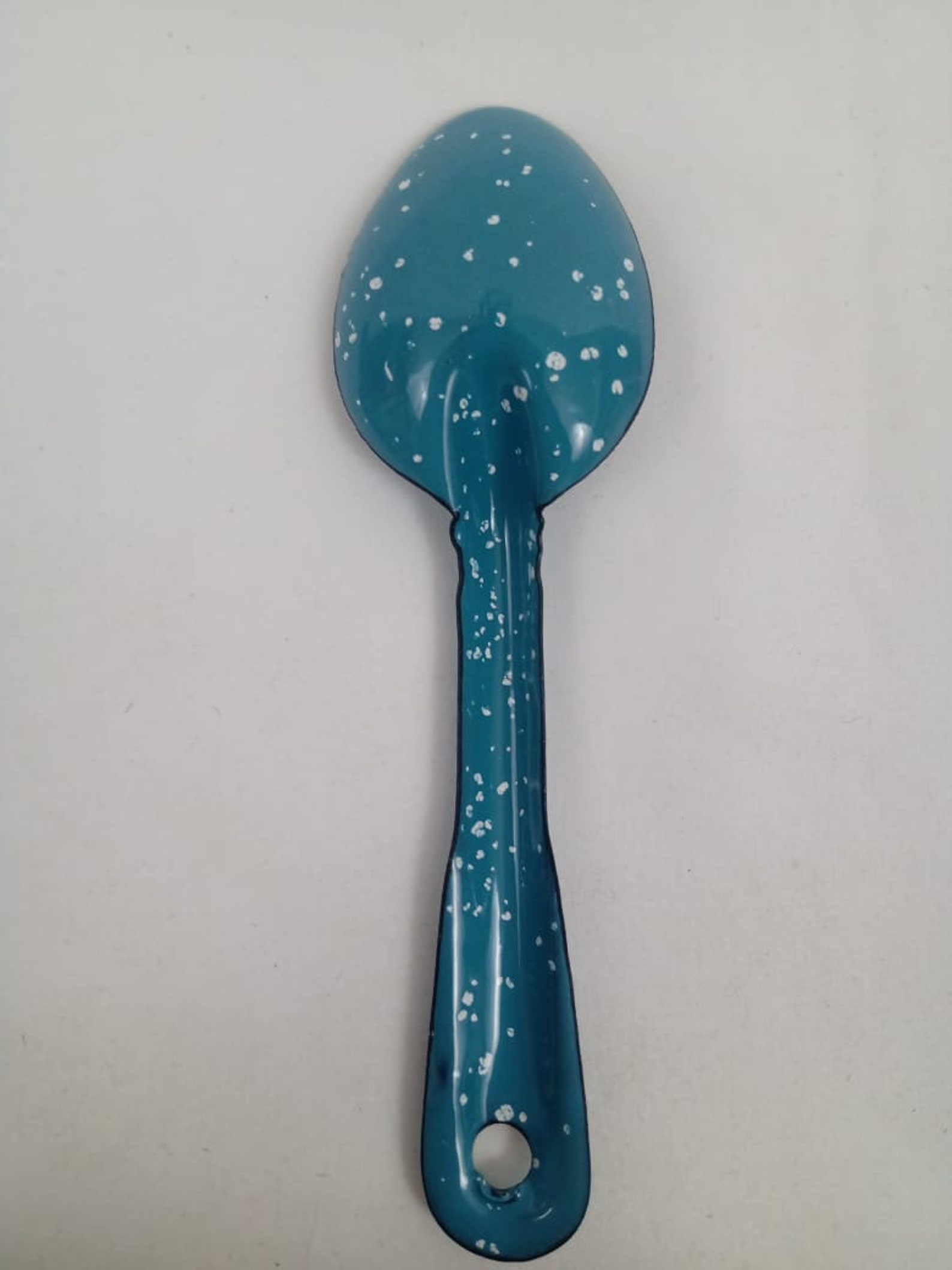 Set of 12 20th Century Blue Enamel Camping Spoons. Etsy