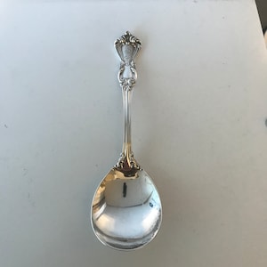 Sugar Spoon. Reed & Barton Sterling Silver Malborough. Monogram. Old Marks