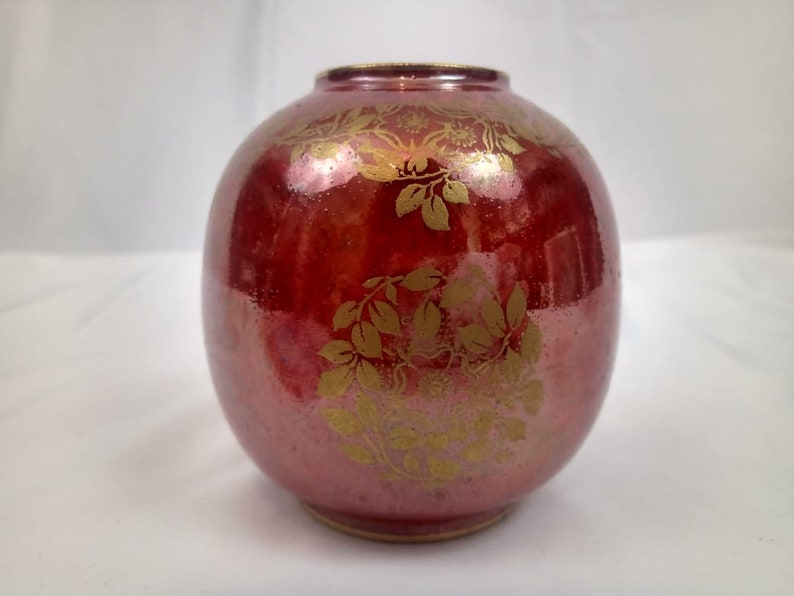 20th Century English Royal Worcester Orange and Red Vase.
