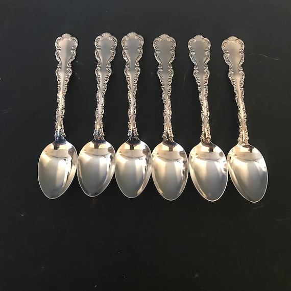 Six Teaspoons. Whiting Sterling Silver Louis XV. 5-3/4. 