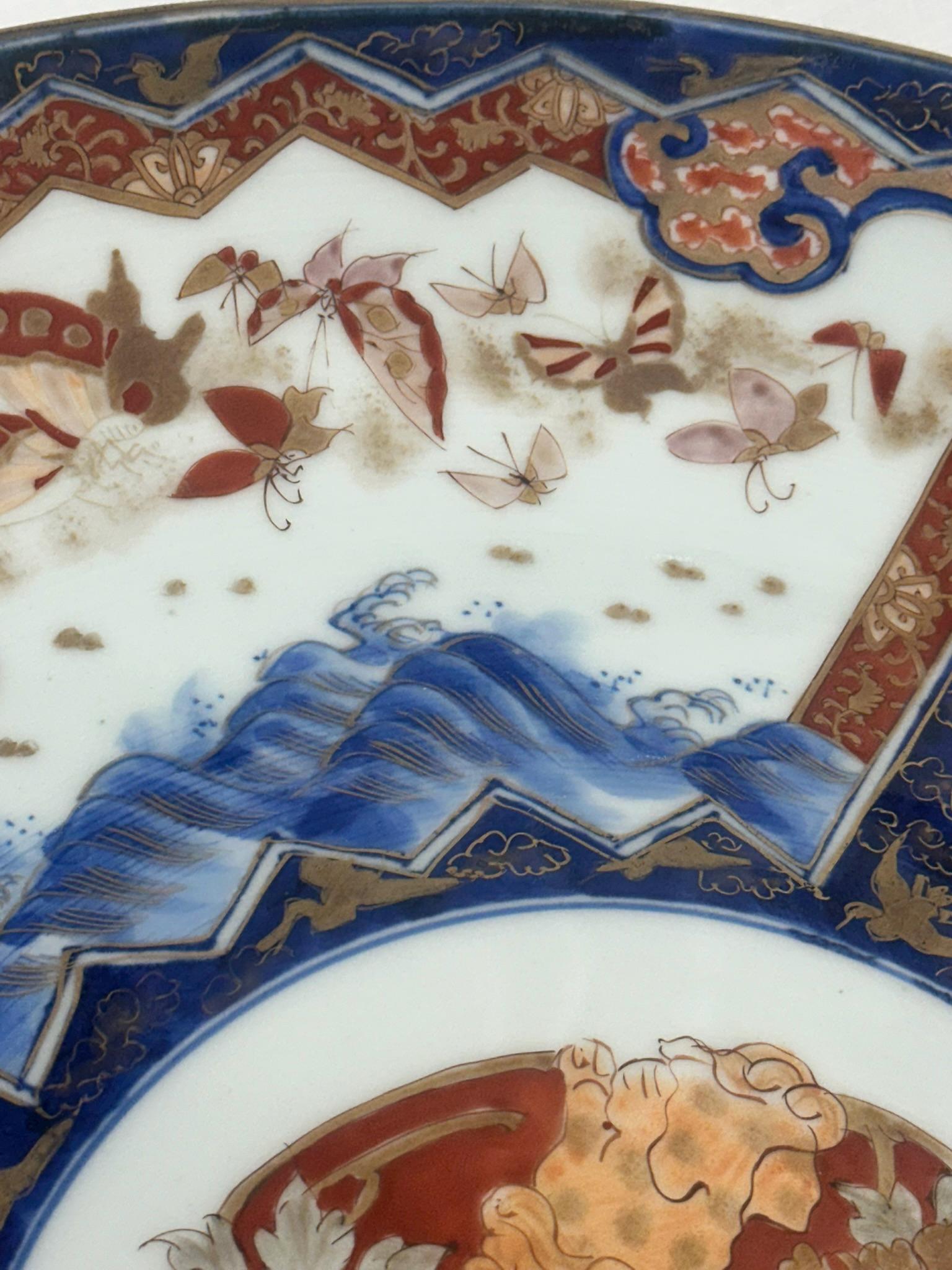 大型の伊万里焼大皿。19世紀後半。直径18インチ。 - Etsy 日本