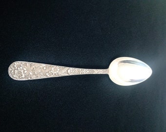 S.Kirk and Son Repousse Sterling Silver Tablespoon.