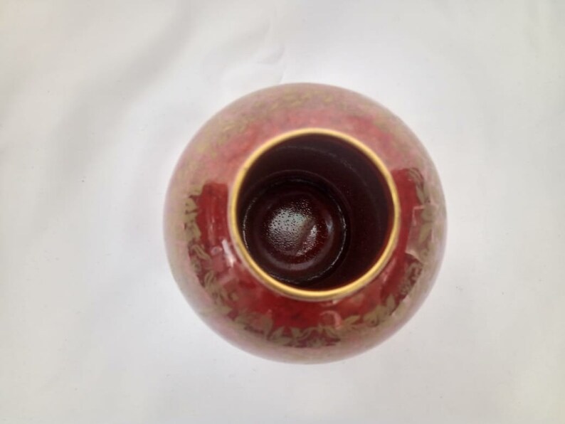 20th Century English Royal Worcester Orange and Red Vase.