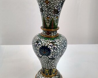 20 世紀中国製、GU 形の七宝焼き花瓶 2 個、Lao Tian Li 作。 - Etsy 日本