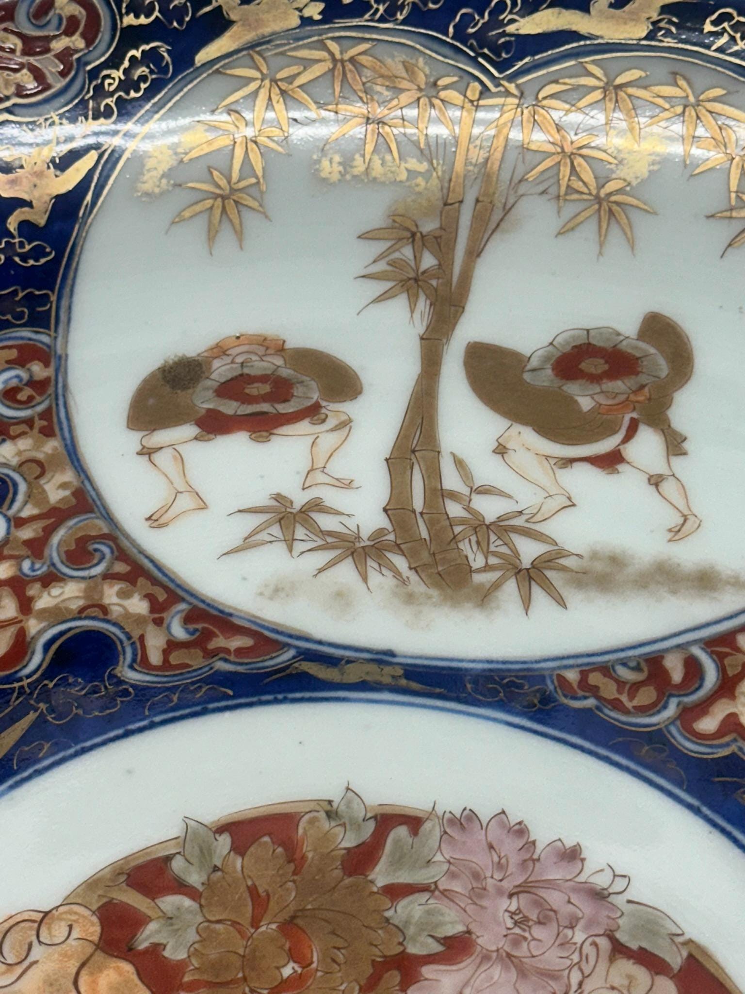 大型の伊万里焼大皿。19世紀後半。直径18インチ。 - Etsy 日本