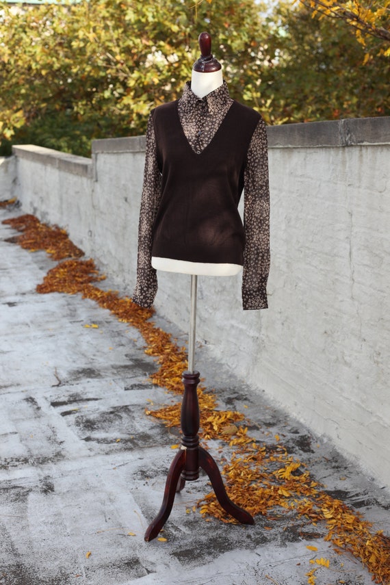 VINTAGE 00S Moschino Floral Knit Tank & Blouse - S