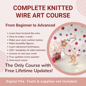 Strickdraht-Kunstkurs für Anfänger bis Fortgeschrittene (Digitaler PDF Download