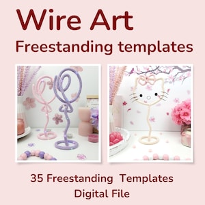 Knitted Wire Art Templates: 35 Freestanding Figure Templates (Instant Digital PDF Download)