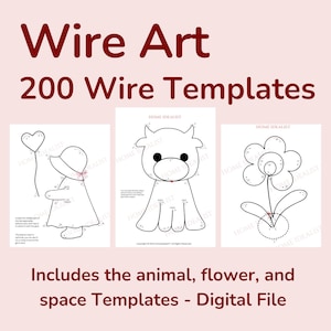 200+ Wire Art Figure Templates, Wire bending figure patterns, Instant Digital PDF Download