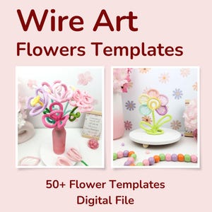 50+ Flower/Garden Wire Art Templates, Wire bending figure patterns, Instant Digital PDF Download