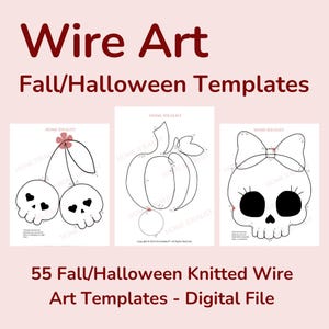 55 Herbst Wire Art Vorlagen, Drahtbiegefigur Muster, Sofortiger digitaler PDF-Download