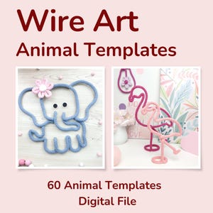60 Animal Wire Art Templates, Wire bending figure patterns, Instant Digital PDF Download