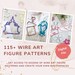 115 Wire Art Figure Templates, Wire Bending Figure Patterns, Instant