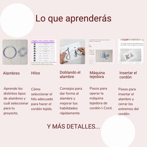 Curso de Arte con Alambre y Cordón Tejido mit Videos de Instrucciones Paso a Paso. Plantillas de letras y dibujos / Archivo PDF digital. Bild 3