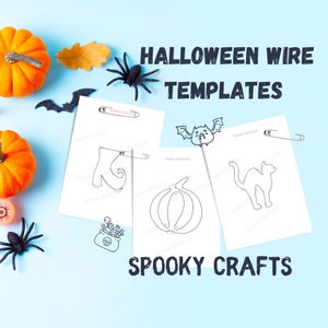 14 Halloween Wire Art Templates, Wire bending figure patterns, Instant Digital PDF Download image 7