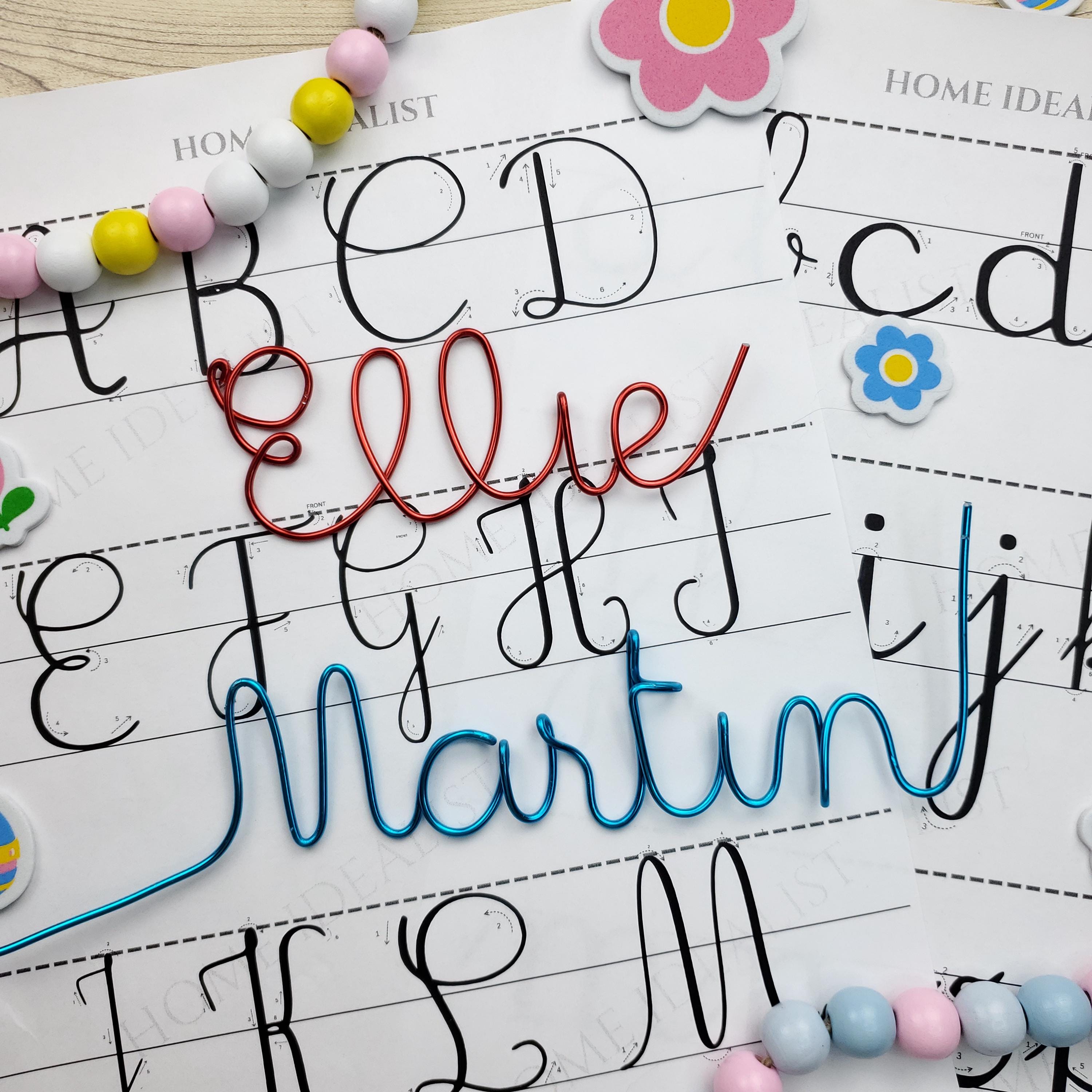 Mini Pattern Letter Wire Art Mini Letter Templates: Personalized Ornaments (PDF Pattern) - Etsy