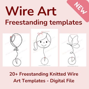 20 + Freestanding templates Wire Art Templates, Wire bending figure patterns, Instant Digital PDF Download