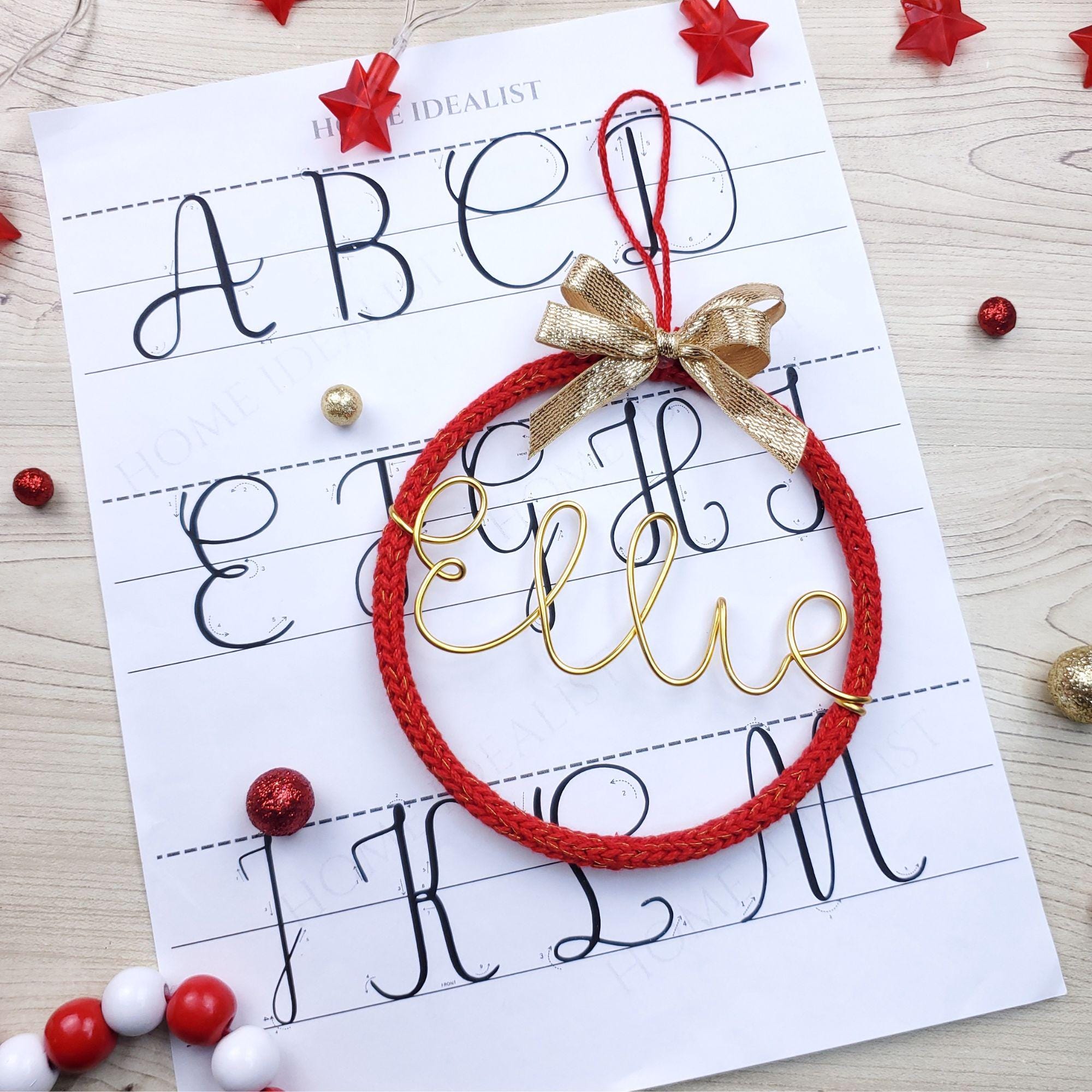 Mini Pattern Letter Wire Art Mini Letter Templates: Personalized Ornaments (PDF Pattern) - Etsy